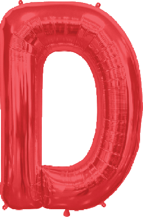 Northstar Mylar & Foil Red Letter D 34″ Balloon