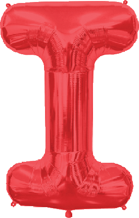 Northstar Mylar & Foil Red Letter I 34″ Balloon