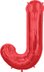 Red Letter J 34″ Balloon
