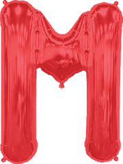 Northstar Mylar & Foil Red Letter M 34″ Balloon