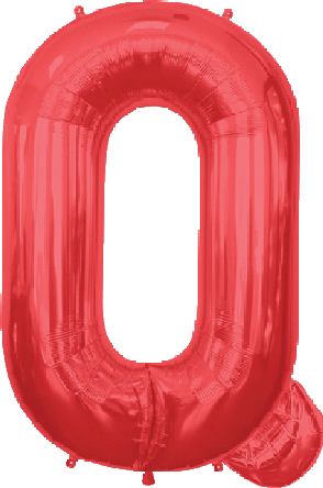 Northstar Mylar & Foil Red Letter Q 34″ Balloon