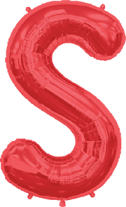 Northstar Mylar & Foil Red Letter S 34″ Balloon