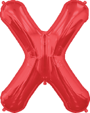 Northstar Mylar & Foil Red Letter X 34″ Balloon