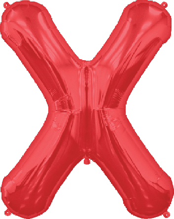 Northstar Mylar & Foil Red Letter X 34″ Balloon
