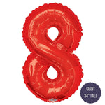Northstar Mylar & Foil Red Number 8 34″ Balloon