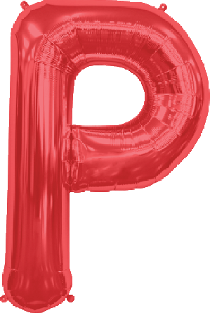 Northstar Mylar & Foil Red / P Red 34" Giant Balloon Letters and Numbers