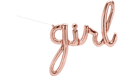 Northstar Mylar & Foil Rose Gold Girl Script 37" Balloon