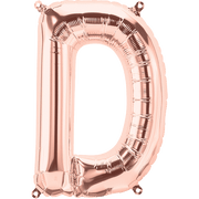 Rose Gold Letter D 16" Balloon