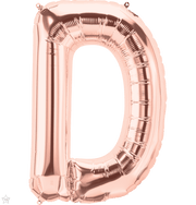 Northstar Mylar & Foil Rose Gold Letter D 34" Balloon