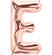 Northstar Mylar & Foil Rose Gold Letter E 34" Balloon