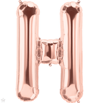 Northstar Mylar & Foil Rose Gold Letter H 34" Balloon