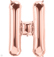 Northstar Mylar & Foil Rose Gold Letter H 34" Balloon
