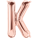 Northstar Mylar & Foil Rose Gold Letter K 16" Balloon