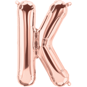 Northstar Mylar & Foil Rose Gold Letter K 16" Balloon