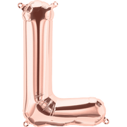 Northstar Mylar & Foil Rose Gold Letter L 16" Balloon