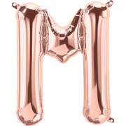 Northstar Mylar & Foil Rose Gold Letter M 16" Balloon