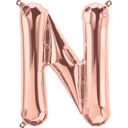 Northstar Mylar & Foil Rose Gold Letter N 16" Balloon