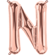 Rose Gold Letter N 16" Balloon