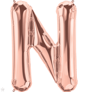 Northstar Mylar & Foil Rose Gold Letter N 34" Balloon
