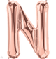 Rose Gold Letter N 34" Balloon