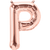 Rose Gold Letter P 16" Balloon