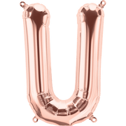 Northstar Mylar & Foil Rose Gold Letter U 16" Balloon