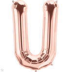 Northstar Mylar & Foil Rose Gold Letter U 34" Balloon