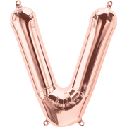 Northstar Mylar & Foil Rose Gold Letter V 16" Balloon