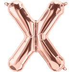 Northstar Mylar & Foil Rose Gold Letter X 16" Balloon