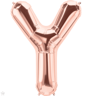 Northstar Mylar & Foil Rose Gold Letter Y 34" Balloon