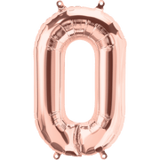 Northstar Mylar & Foil Rose Gold Number 0 (Zero) 16" Balloon