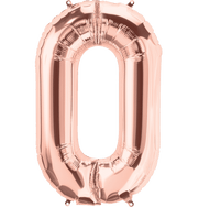 Northstar Mylar & Foil Rose Gold Number 0 (Zero) 34" Balloon