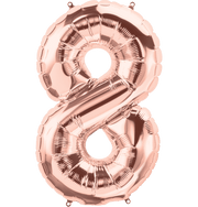 Rose Gold Number 8 (Eight) 34" Balloon