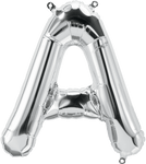 Northstar Mylar & Foil Silver Letter A 16" Balloon