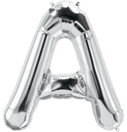 Northstar Mylar & Foil Silver Letter A 34" Balloon