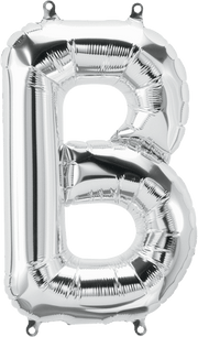 Northstar Mylar & Foil Silver Letter B 16" Balloon