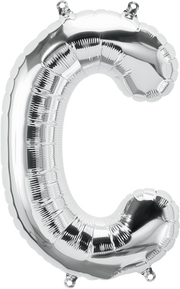 Northstar Mylar & Foil Silver Letter C 16" Balloon