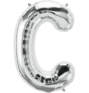 Silver Letter C 34" Balloon