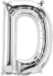 Northstar Mylar & Foil Silver Letter D 16" Balloon