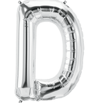 Northstar Mylar & Foil Silver Letter D 34" Balloon