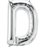 Northstar Mylar & Foil Silver Letter D 34" Balloon