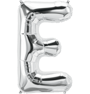 Northstar Mylar & Foil Silver Letter E 34" Balloon