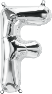 Northstar Mylar & Foil Silver Letter F 16" Balloon