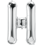 Silver Letter H 34" Balloon