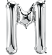 Northstar Mylar & Foil Silver Letter M 34" Balloon
