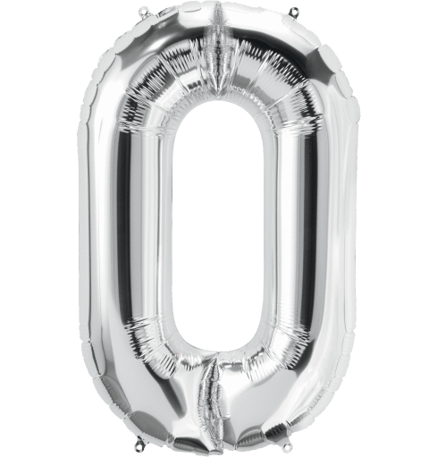 Silver Letter O 34" Balloon