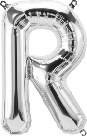 Northstar Mylar & Foil Silver Letter R 16" Balloon