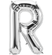 Northstar Mylar & Foil Silver Letter R 34" Balloon