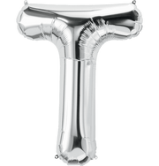 Silver Letter T 34" Balloon