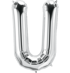 Silver Letter U 34" Balloon